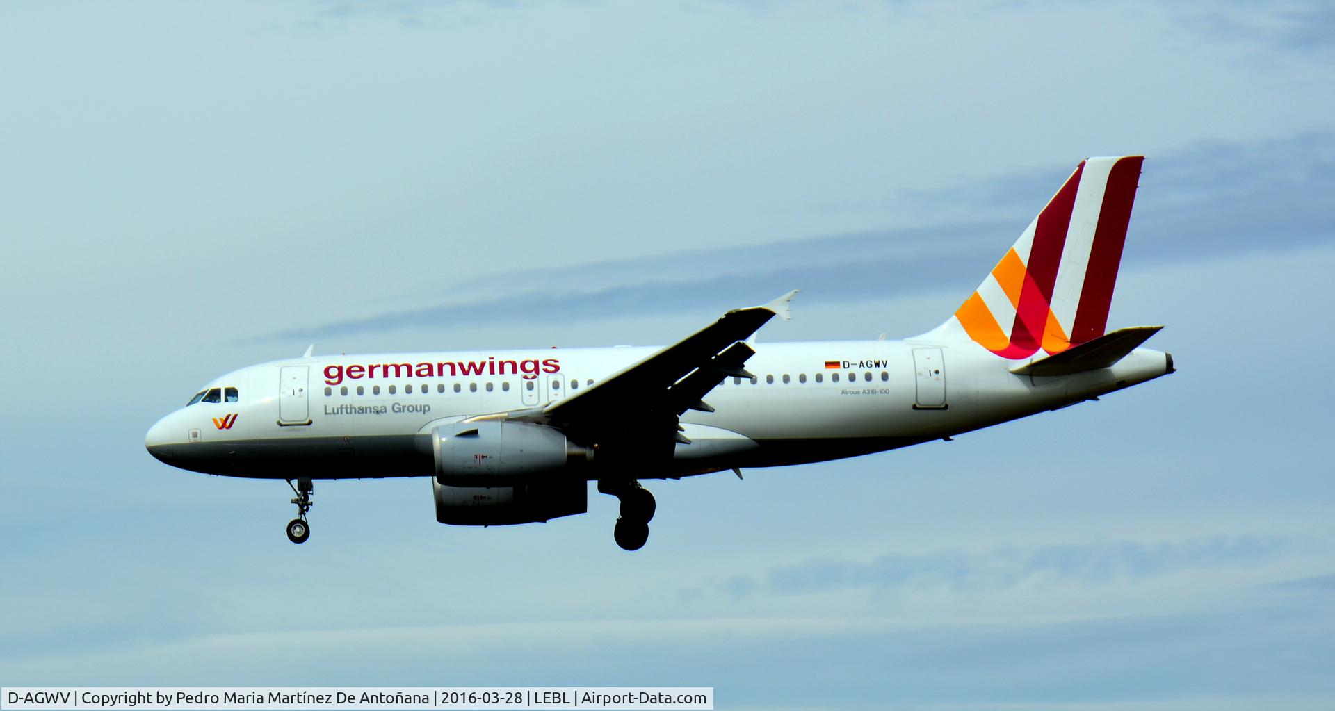 D-AGWV, 2013 Airbus A319-132 C/N 5467, El Prat -  Barcelona  -  España