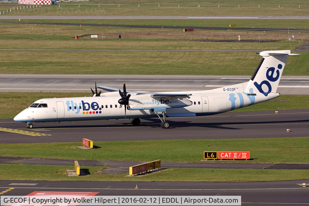 G-ECOF, 2008 De Havilland Canada DHC-8-402Q Dash 8 C/N 4216, at dus