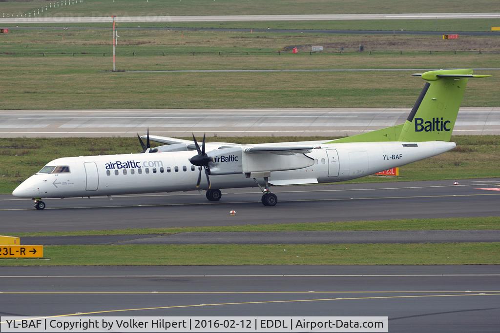 YL-BAF, 2009 De Havilland Canada DHC-8-402Q Dash 8 C/N 4293, at dus