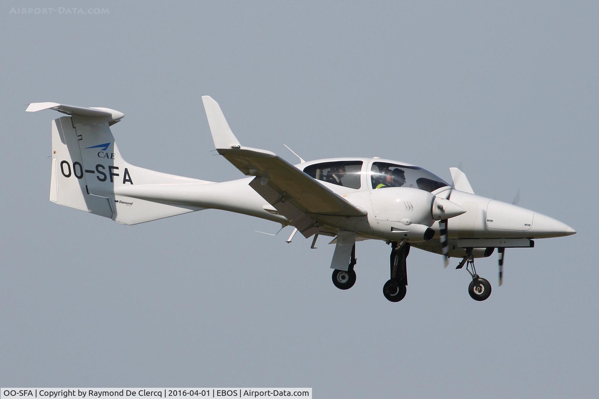 OO-SFA, 2007 Diamond DA-42 Twin Star C/N 42.340, Landing at Ostend.