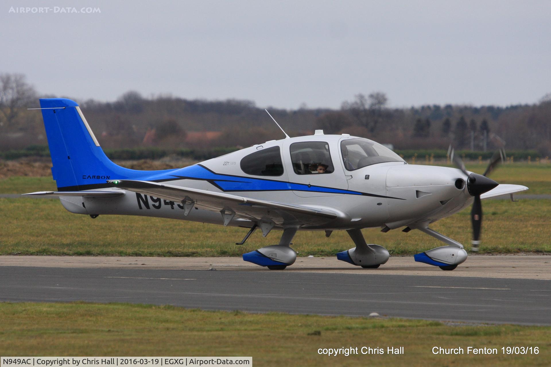 N949AC, 2014 Cirrus SR22T C/N 0833, at the Church Fenton fly in