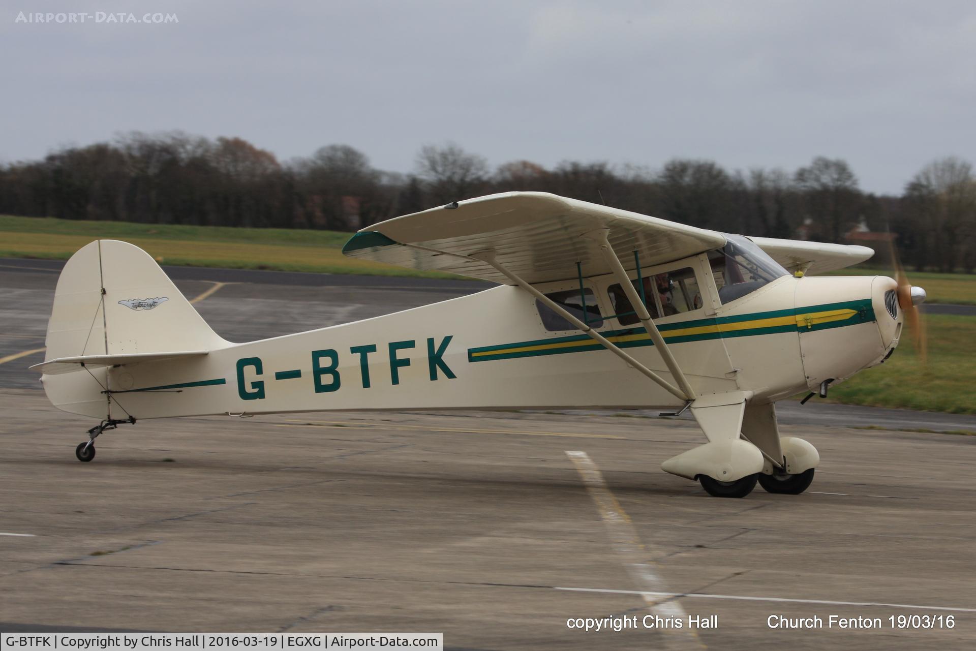G-BTFK, 1947 Taylorcraft BC-12D Twosome C/N 10540, at the Church Fenton fly in