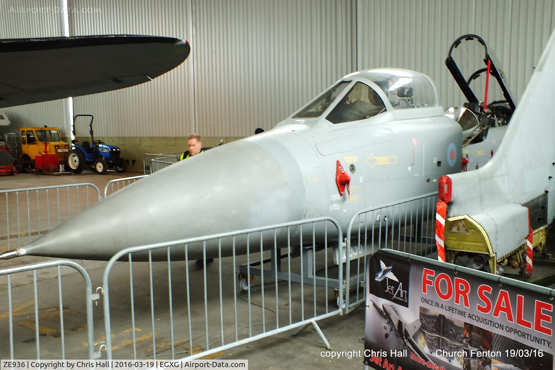 ZE936, 1989 Panavia Tornado F.3 C/N AS106/781/3364, cockpit in the hangar at Church Fenton