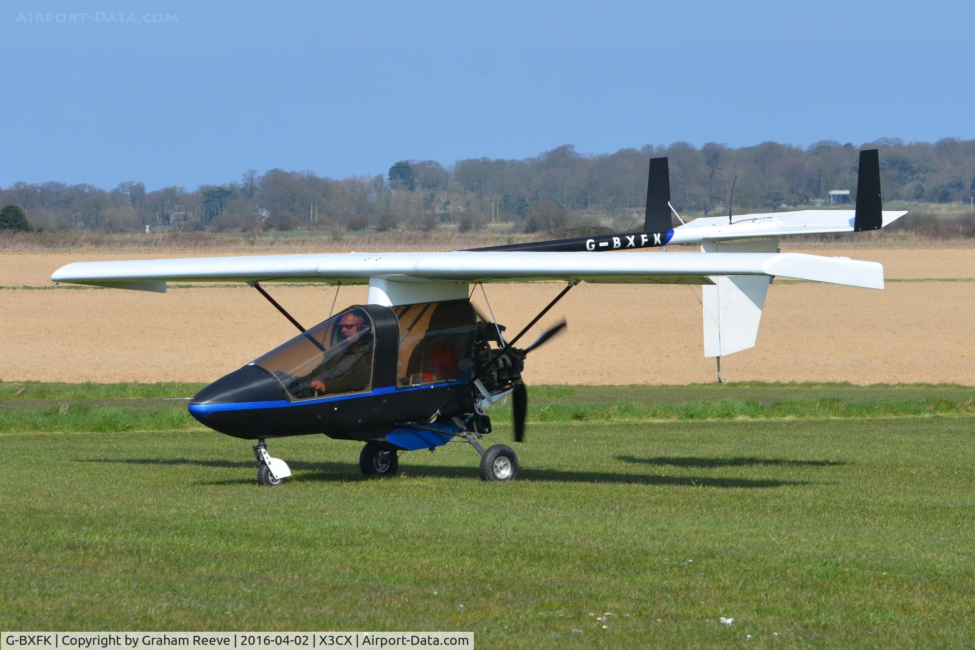 G-BXFK, 1997 CFM Streak Shadow C/N PFA 206-12329, Just landed at Northrepps.