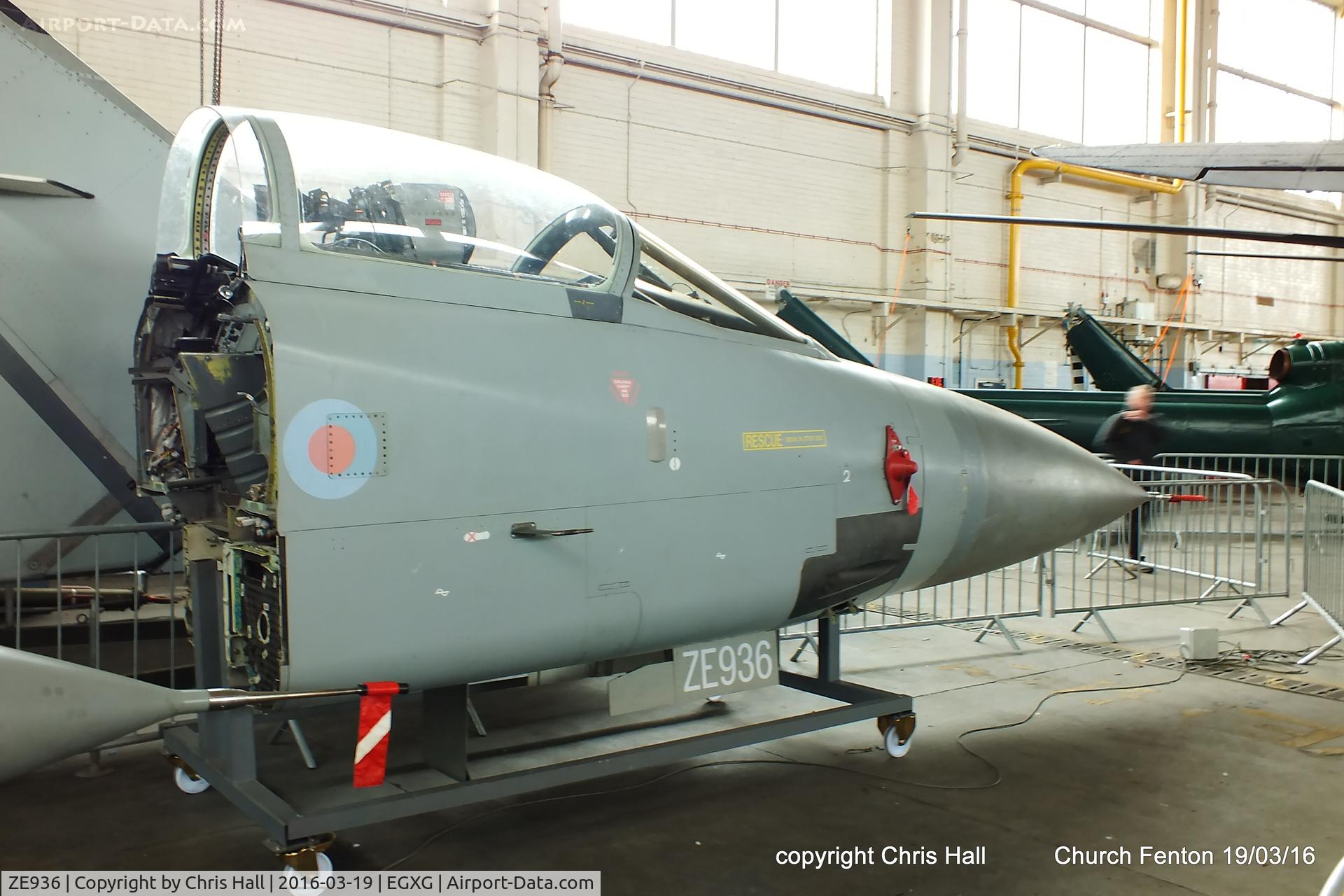ZE936, 1989 Panavia Tornado F.3 C/N AS106/781/3364, cockpit in the hangar at Church Fenton