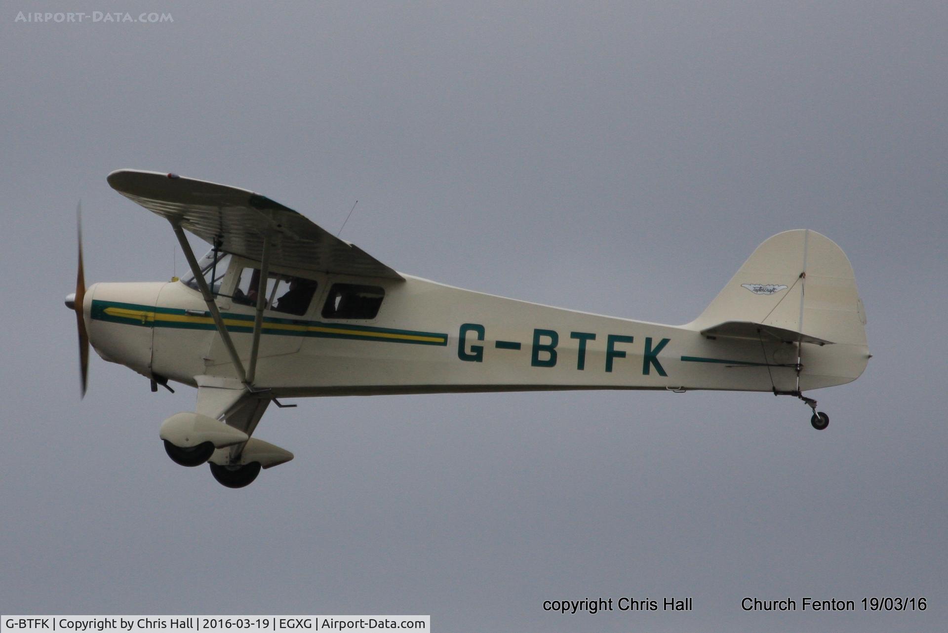 G-BTFK, 1947 Taylorcraft BC-12D Twosome C/N 10540, at the Church Fenton fly in