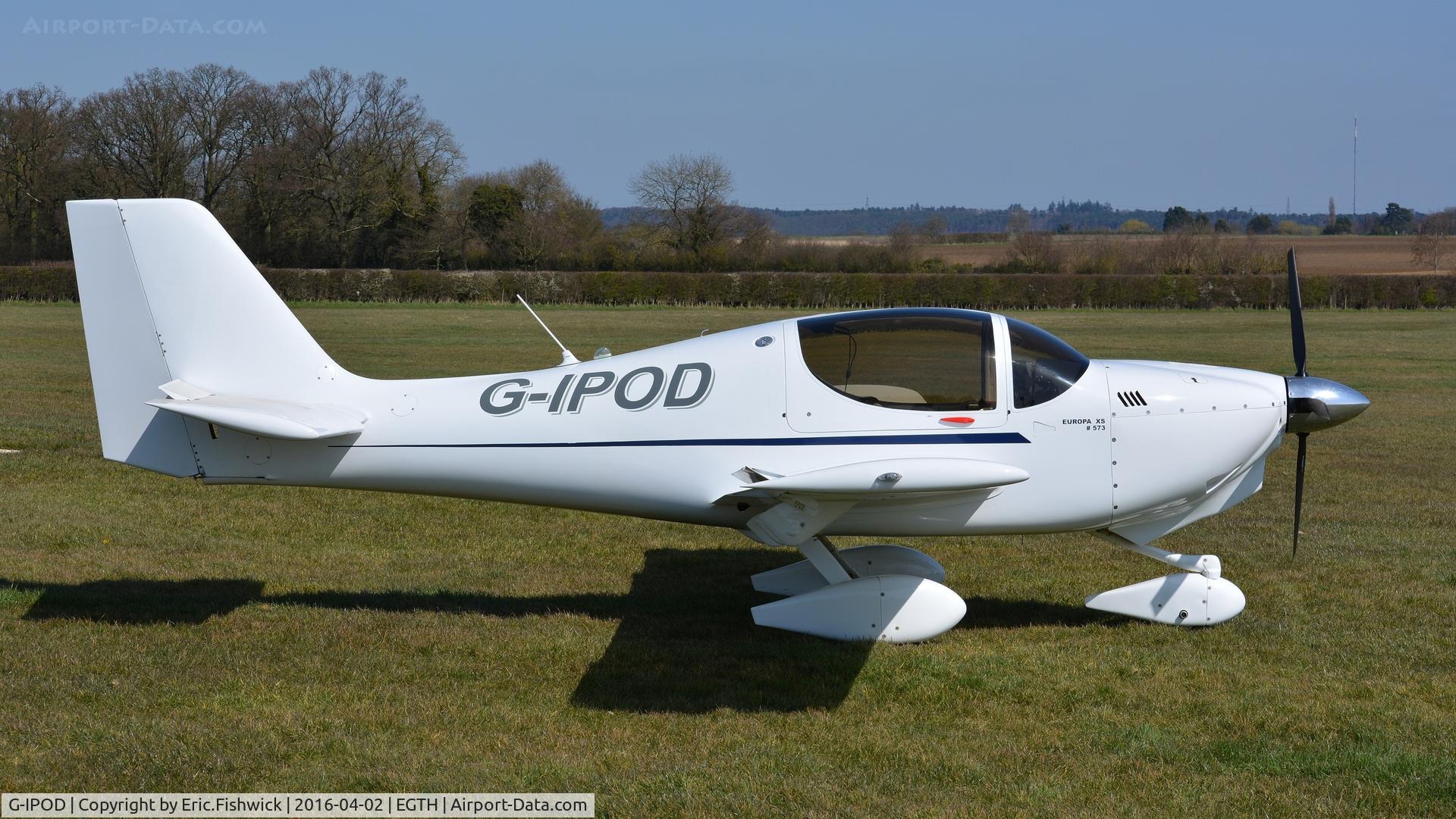 G-IPOD, 2007 Europa XS Tri-Gear C/N PFA 247-14007, X. G-IPOD visiting The Shuttleworth Collection, April, 2016.