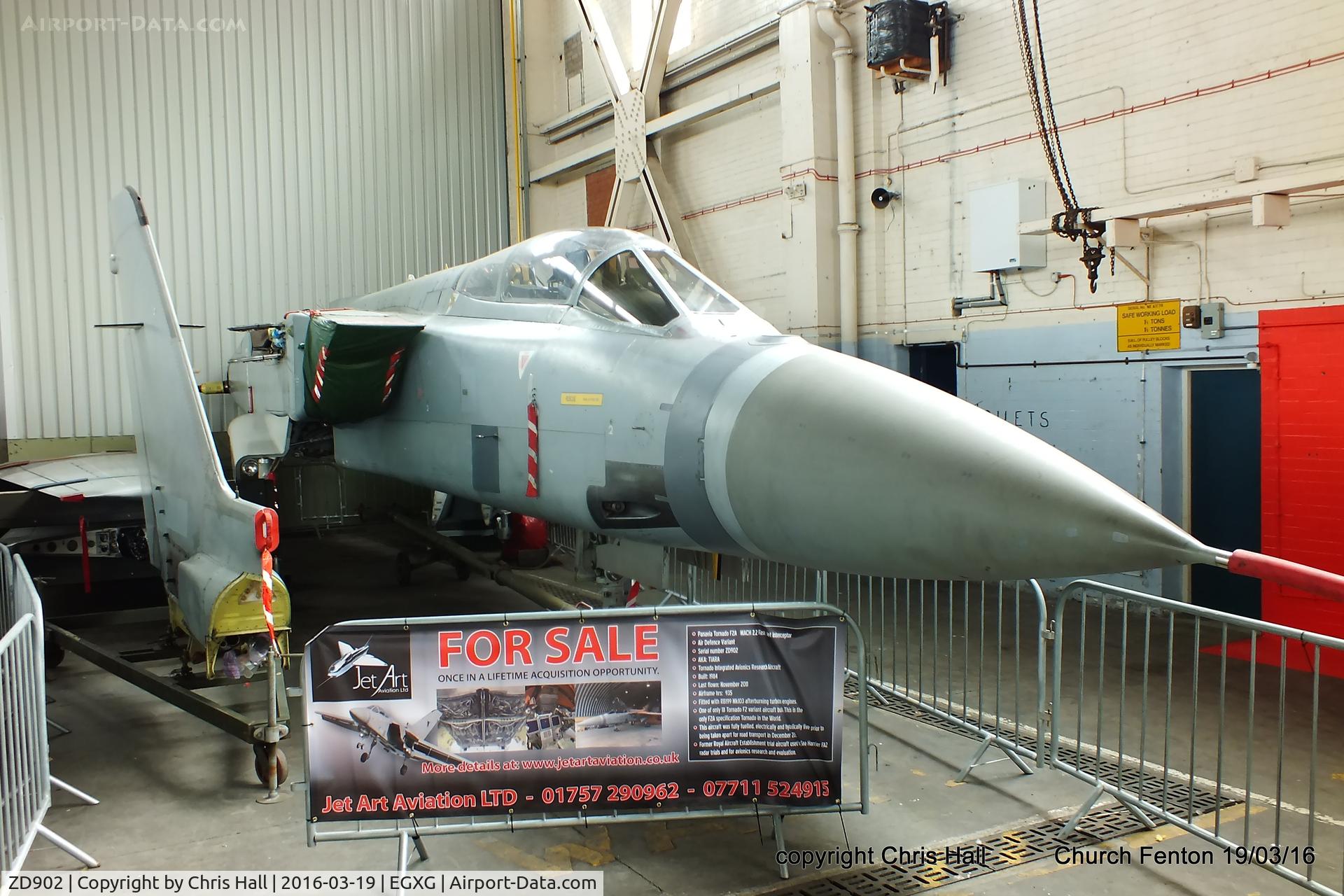ZD902, 1984 Panavia Tornado F.2 C/N 367/AT004/3170, in the hangar at Church Fenton