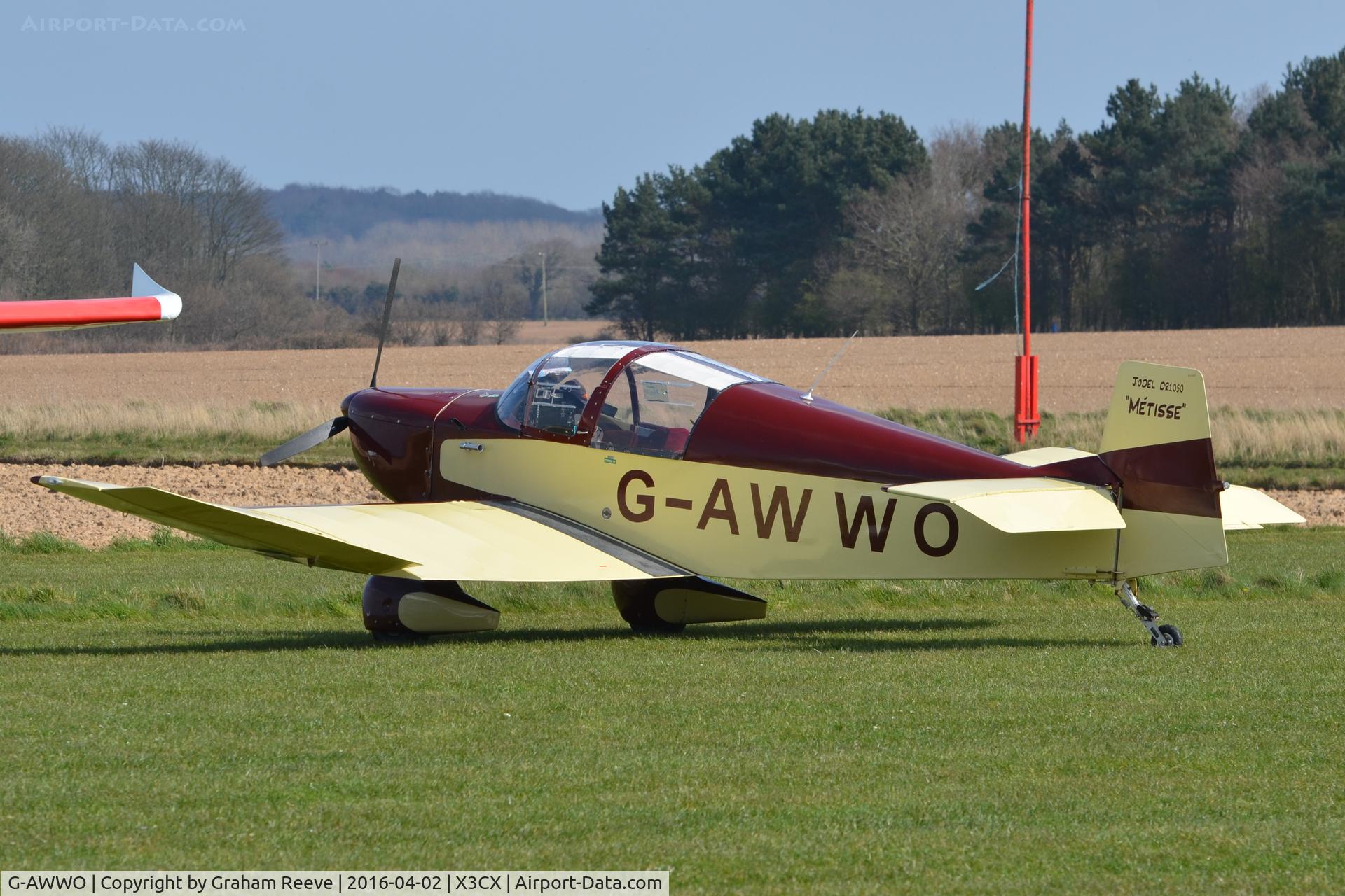 G-AWWO, 1964 CEA Jodel DR-1050 Sicile C/N 552, Parked at Northrepps.