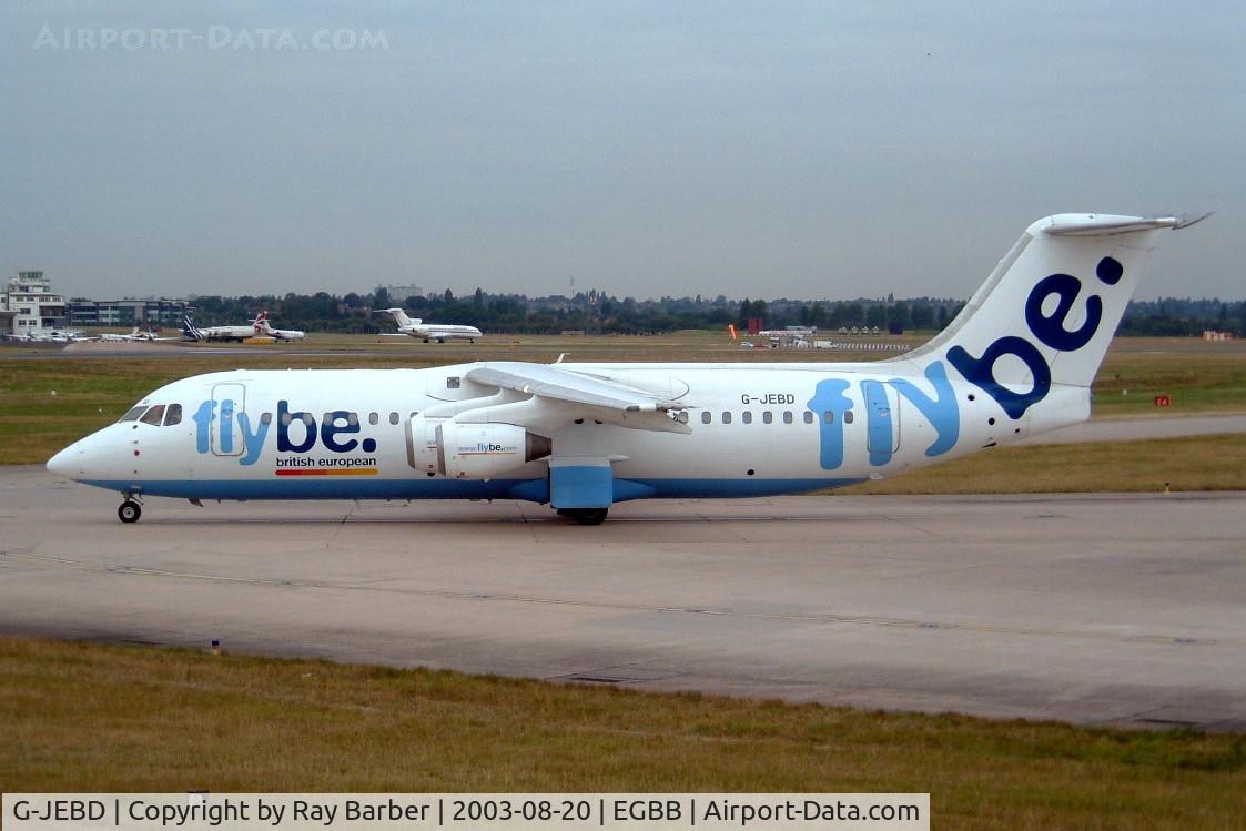 G-JEBD, 1991 British Aerospace BAe.146-300 C/N E3191, British Aerospace BAe 146-300 [E3191] (Flybe) Birmingham International~G 20/08/2003