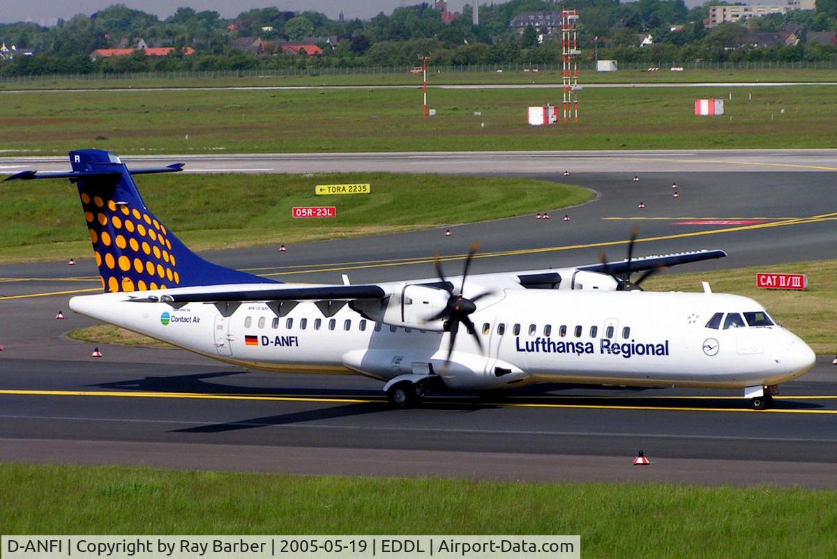 D-ANFI, 2001 ATR 72-212A (500) C/N 662, Aerospatiale ATR-72-212A [662] (Lufthansa Regional) Dusseldorf-International~D 19/05/2005