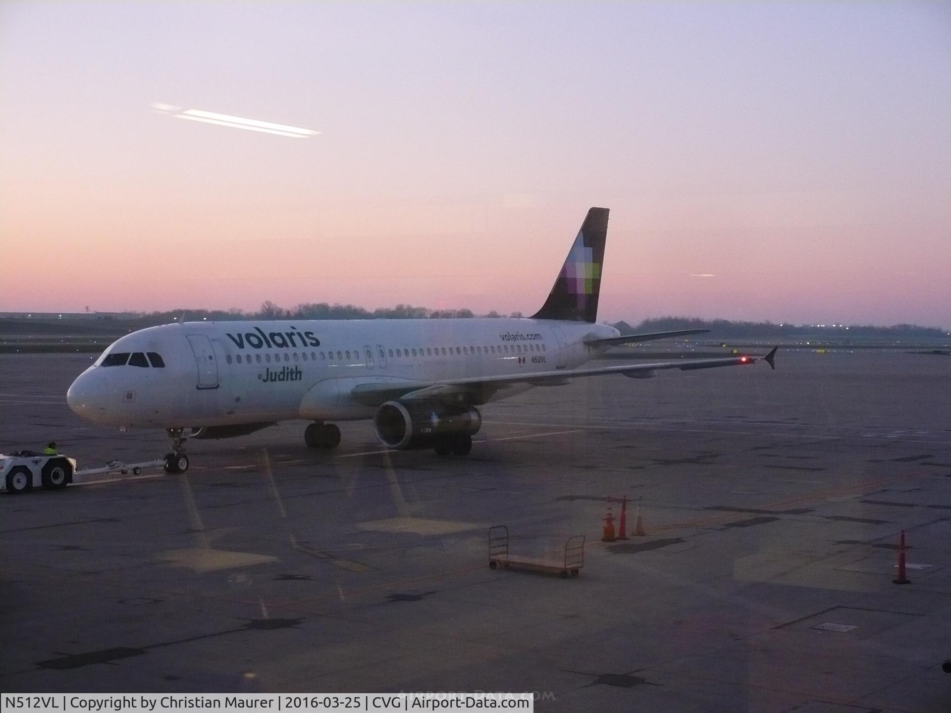 N512VL, 2012 Airbus A320-233 C/N 5308, Volaris A320-233 Pushing back for Cancun MX