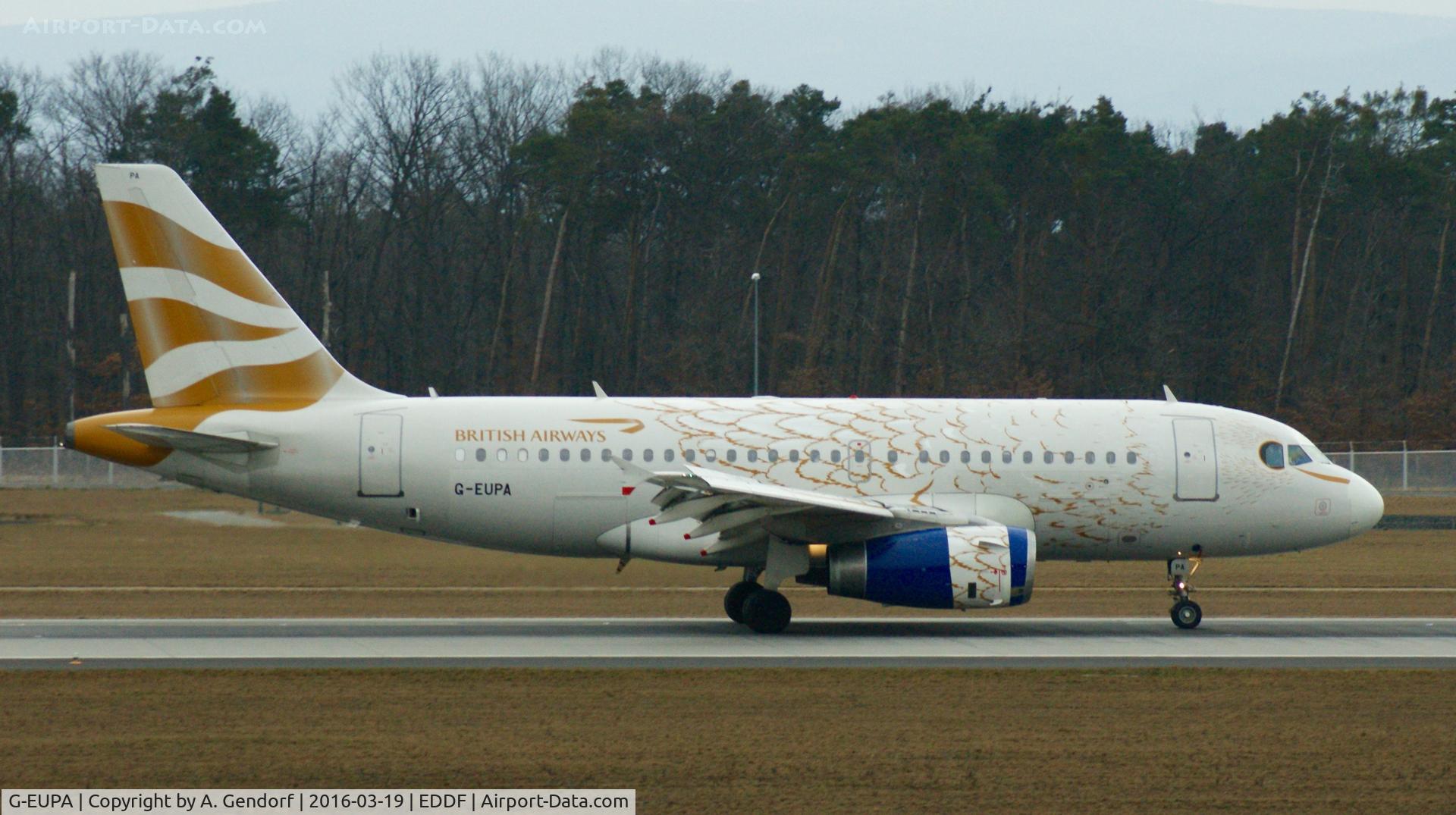 G-EUPA, 1999 Airbus A319-131 C/N 1082, British Airways (Dove cs.), seen here at Frankfurt Rhein/Main(EDDF)