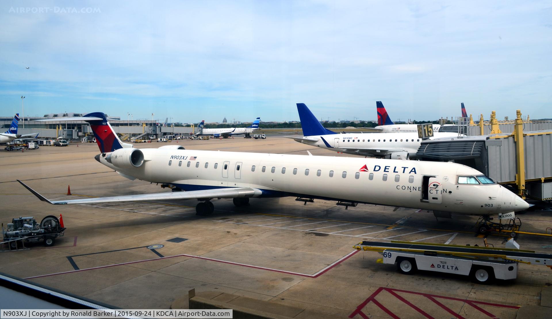 N903XJ, 2007 Bombardier CRJ-900 (CL-600-2D24) C/N 15134, Gate 15 National