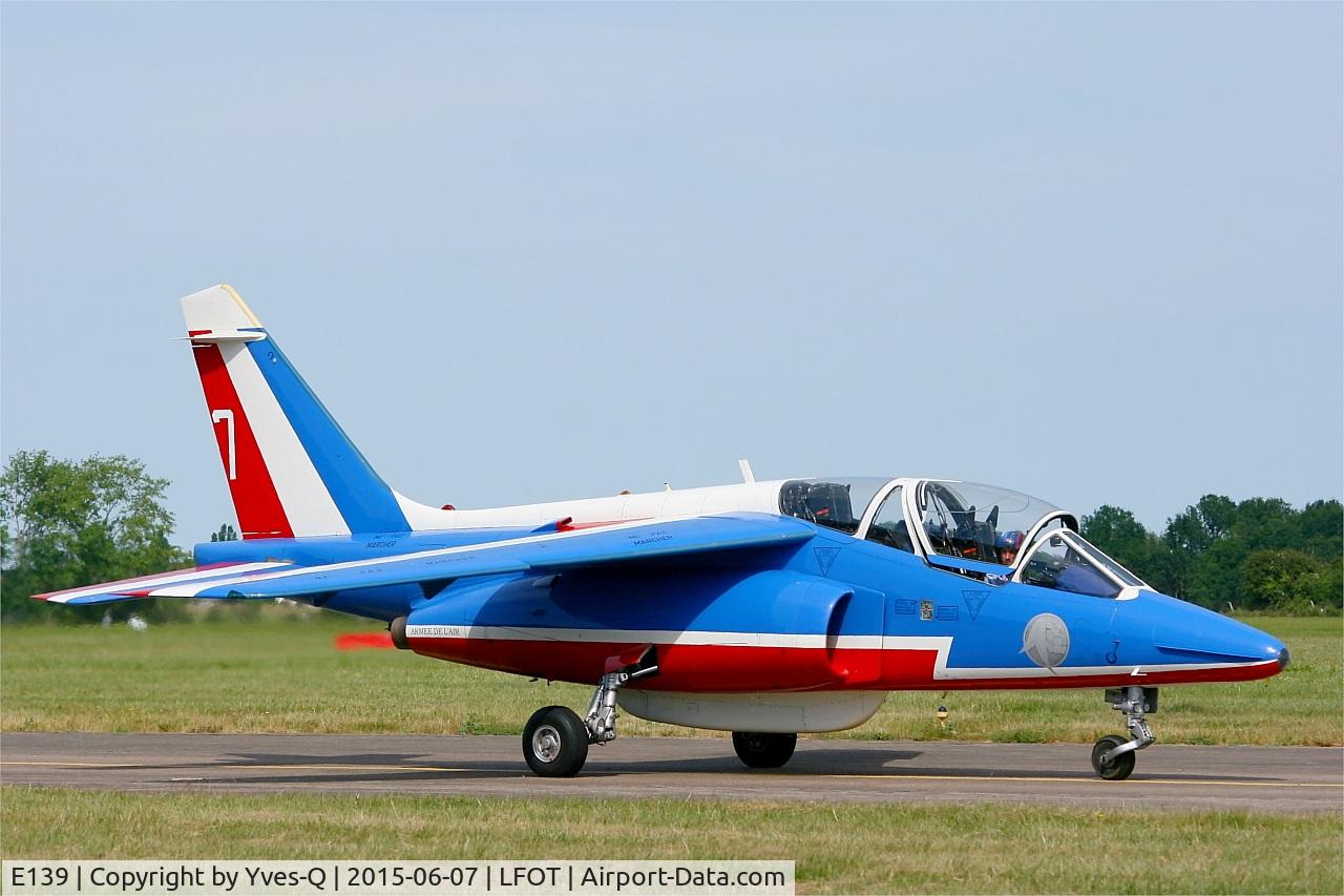 E139, Dassault-Dornier Alpha Jet E C/N E139, Dassault-Dornier Alpha Jet E (F-UGFC), Athos 07 of Patrouille de France 2015, Tours-St Symphorien Air Base 705 (LFOT-TUF) Open day 2015