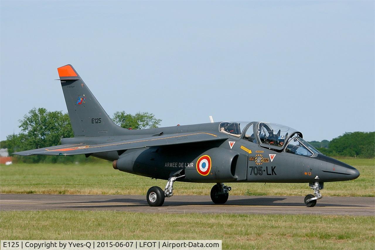 E125, Dassault-Dornier Alpha Jet E C/N E125, Dassault-Dornier Alpha Jet E (705-LK), Taxiing to parking area, Tours - St Symphorien Air Base 705 (LFOT-TUF) Open day 2015