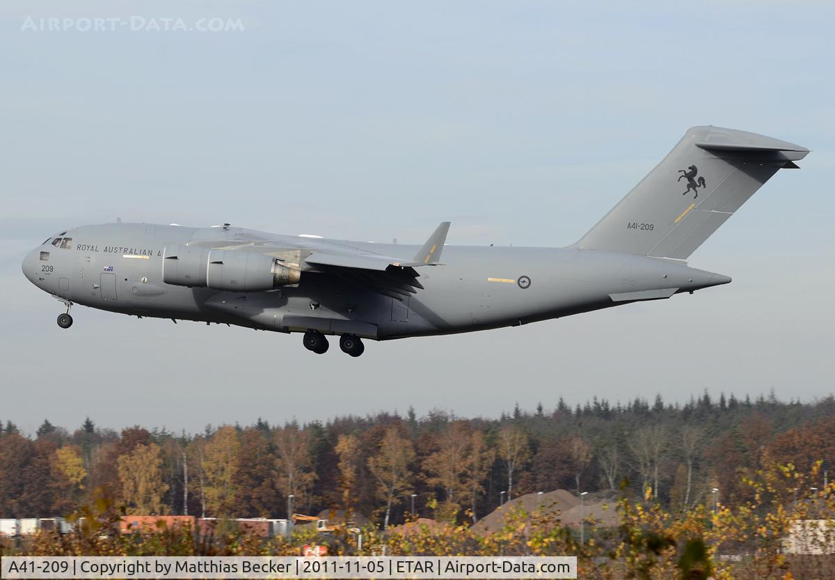 A41-209, 2008 Boeing C-17A Globemaster III C/N F-184, A41-209