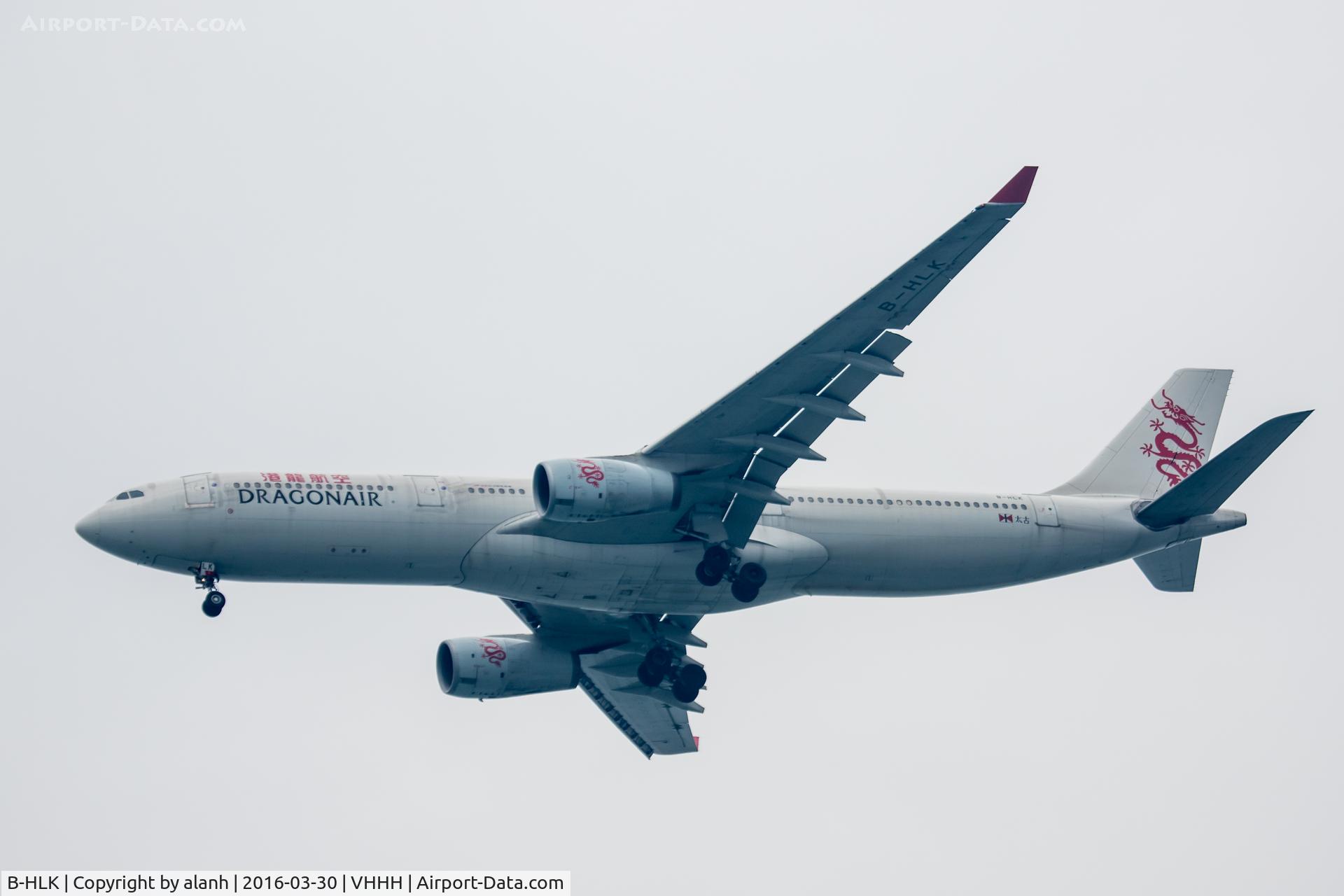 B-HLK, 1992 Airbus A330-342 C/N 17, On finals for Hong Kong, inbound from Shanghai Pudong Int'l