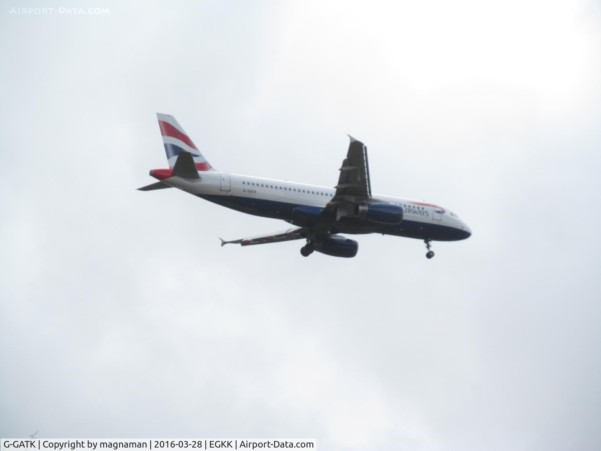 G-GATK, 2002 Airbus A320-233 C/N 1902, landing at base
