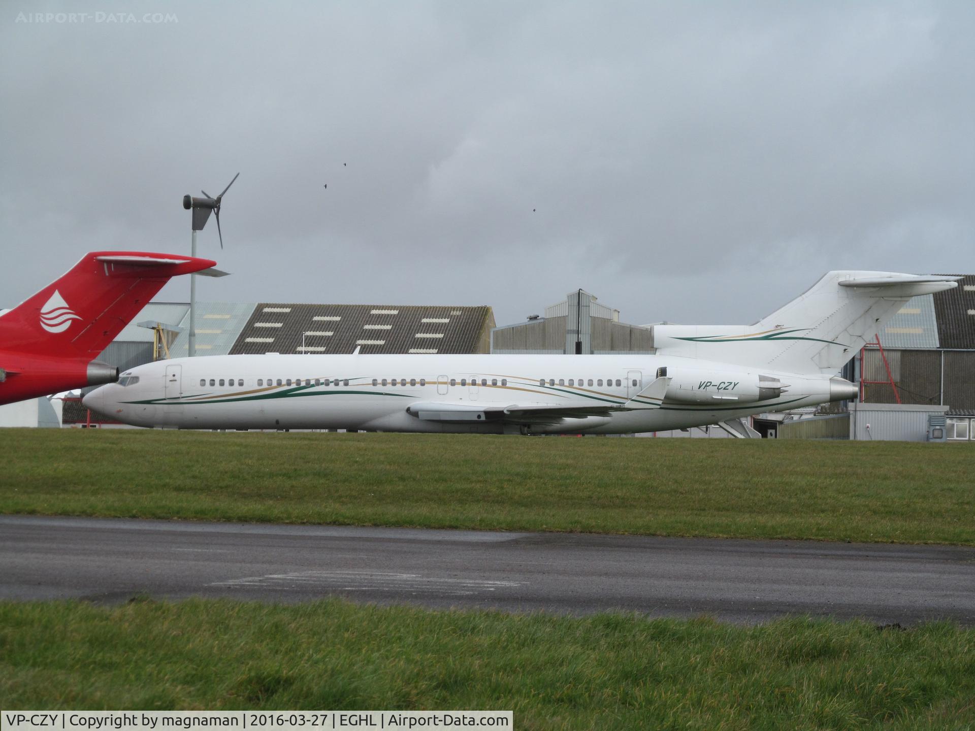 VP-CZY, 1978 Boeing 727-2P1 C/N 21595, At lasham