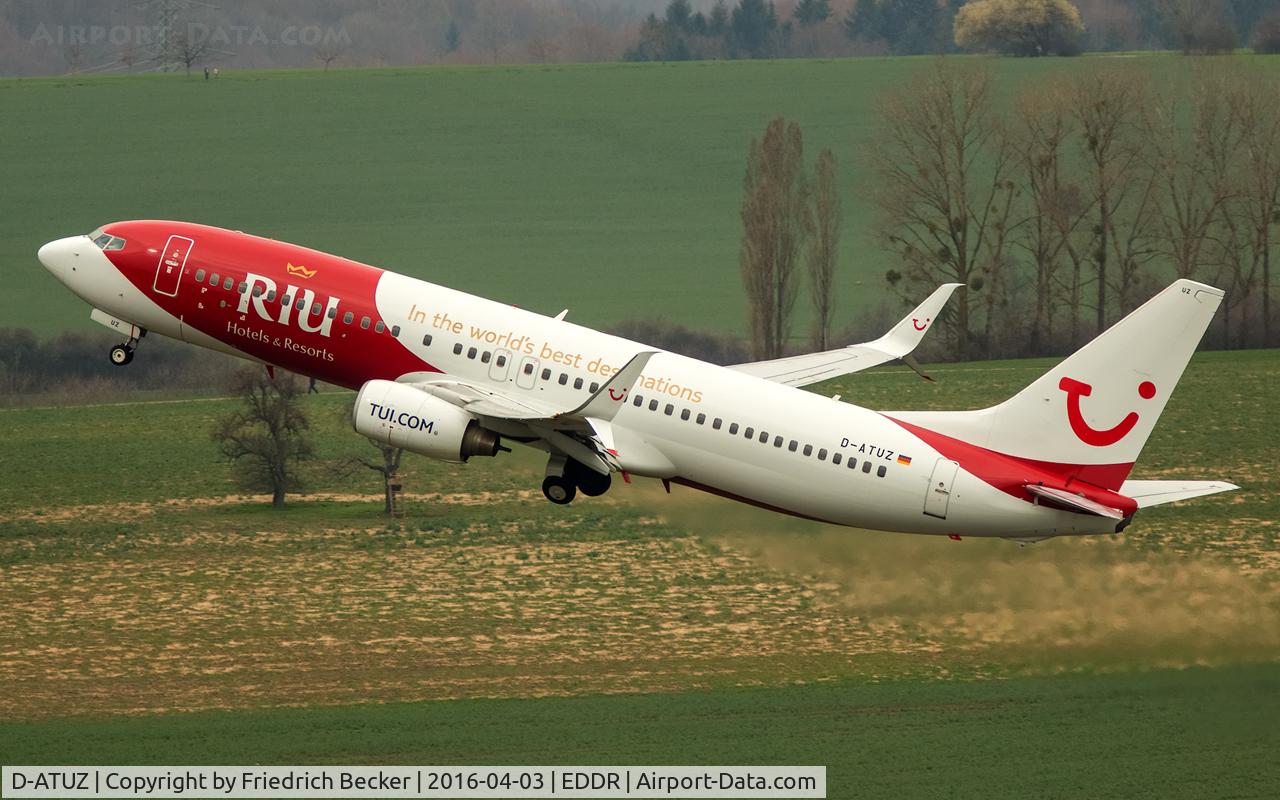 D-ATUZ, 2007 Boeing 737-8K5 C/N 34691, departure to Las Palmas via RW27