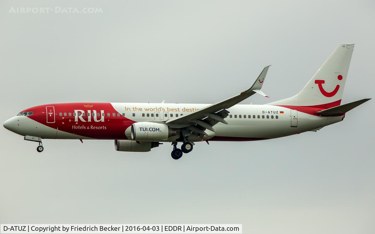 D-ATUZ, 2007 Boeing 737-8K5 C/N 34691, on final RW27, inbound from Las Palmas