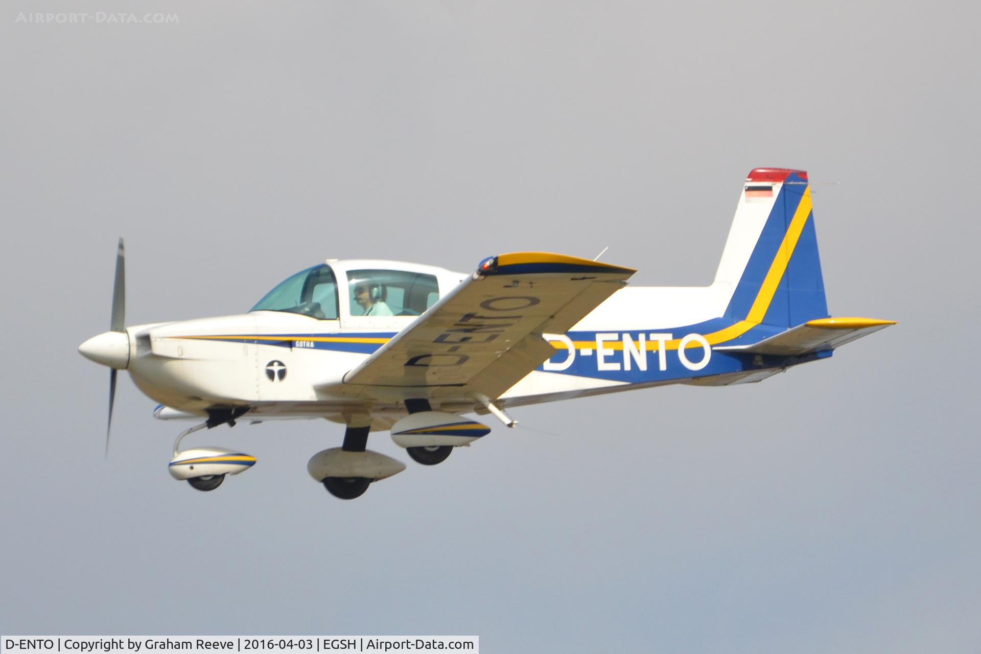 D-ENTO, 1993 American General AG-5B Tiger C/N 10166, Landing at Norwich.