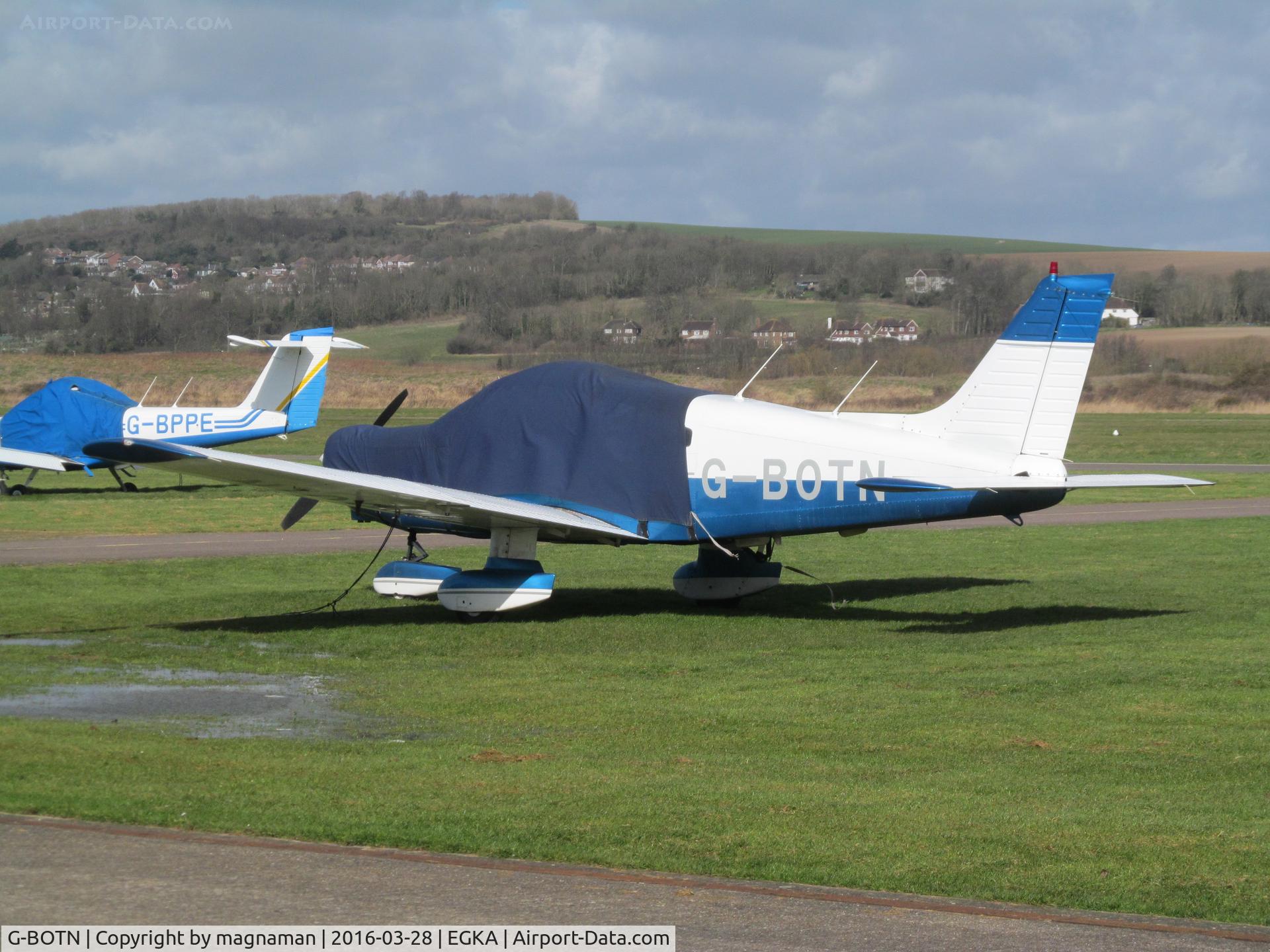 G-BOTN, 1979 Piper PA-28-161 Cherokee Warrior II C/N 28-7916261, on grass at shoreham