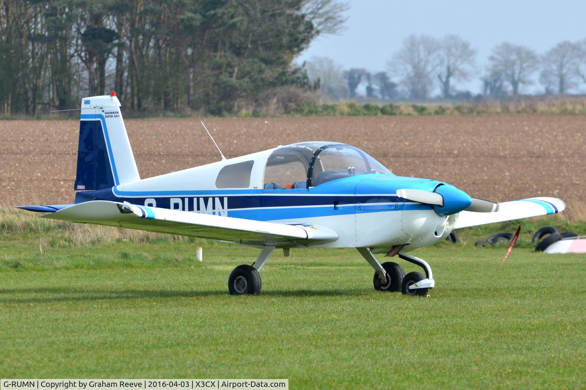G-RUMN, 1971 American Aviation AA-1A Trainer C/N AA1A-0086, Parked at Northrepps.
