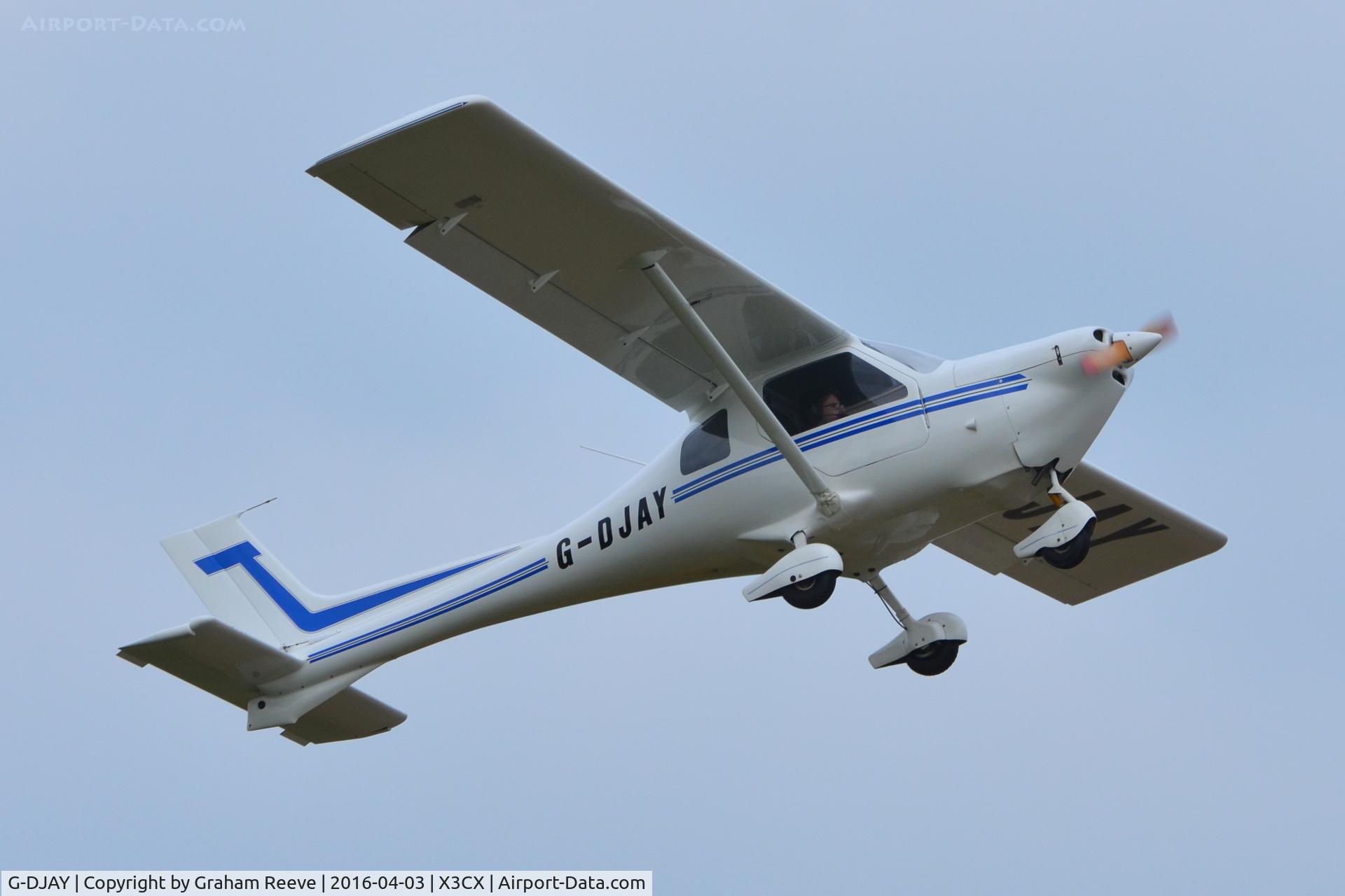 G-DJAY, 2001 Jabiru UL-450 C/N PFA 274A-13633, Departing from Northrepps.