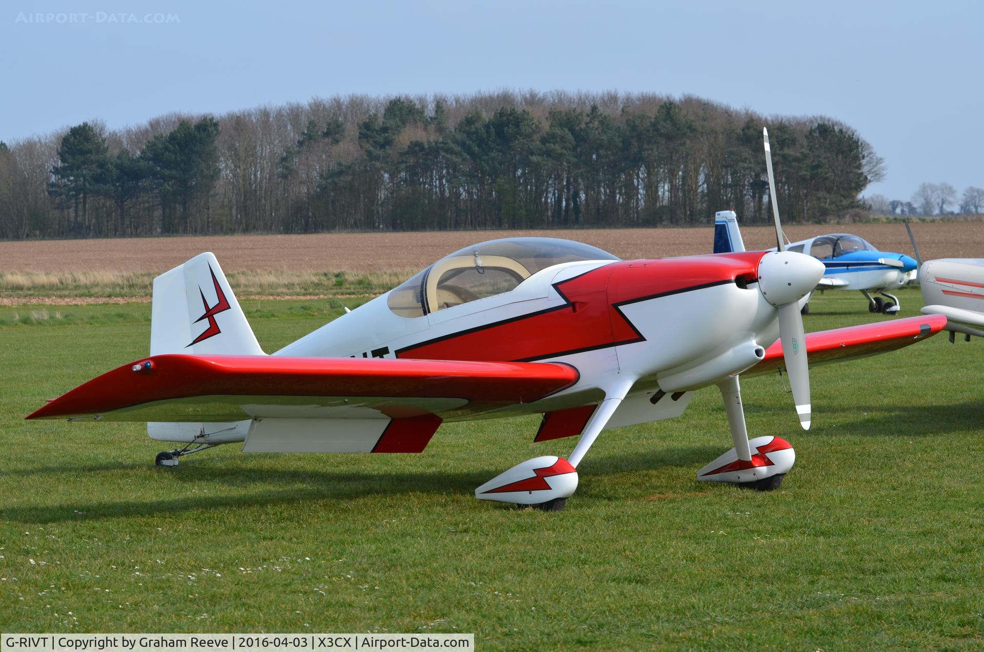 G-RIVT, 1996 Vans RV-6 C/N PFA 181-12743, Parked at Northrepps.