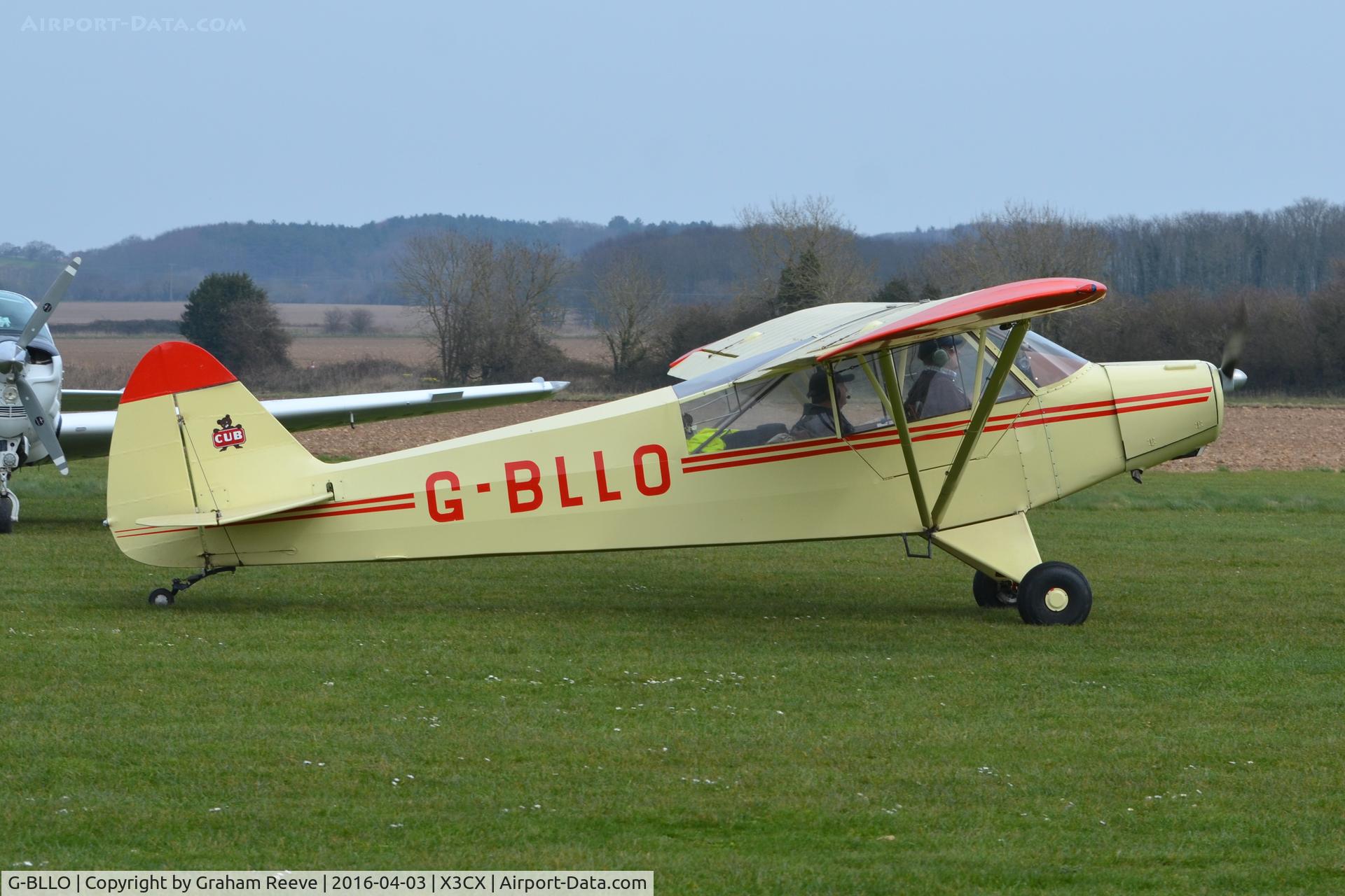 G-BLLO, 1953 Piper L-18C Super Cub (PA-18-95) C/N 18-3099, Just landed at Northrepps.