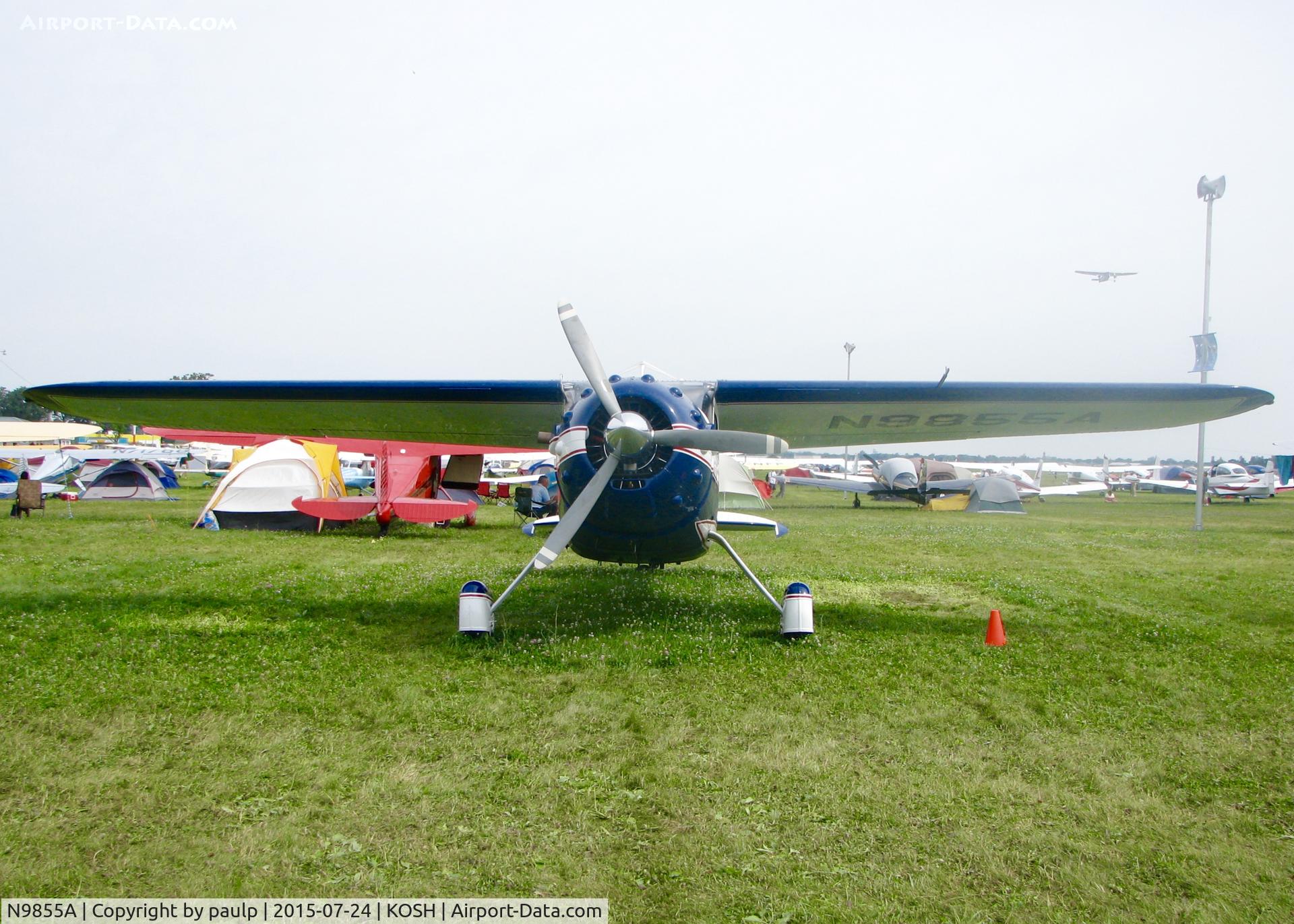 N9855A, 1950 Cessna 195A C/N 7548, At AirVenture.