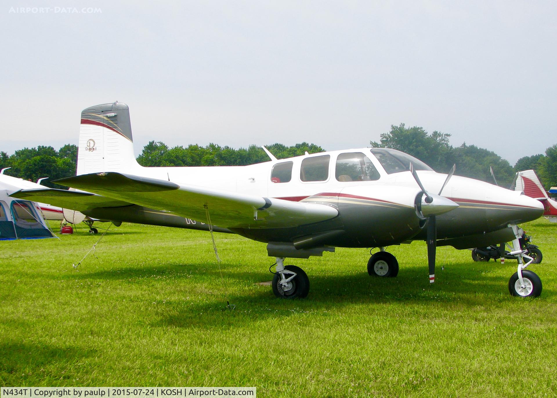 N434T, 1960 Beech D50E Twin Bonanza C/N DH-306, At AirVenture.
