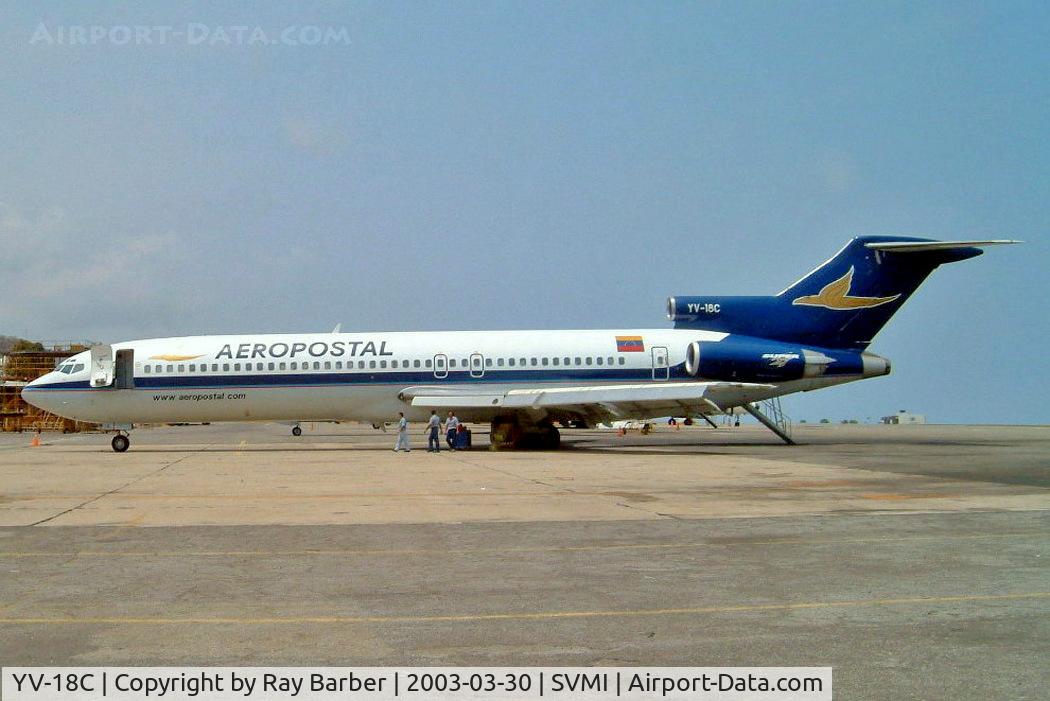 YV-18C, Boeing 727-231 C/N 21984, Boeing 727-231 [21984] (Aeropostal Venezuela) Caracas-Simon Bolivar International~YV 30/03/2003