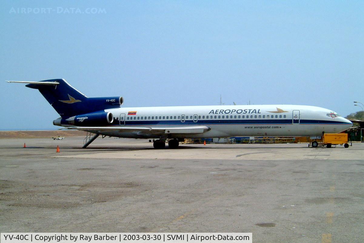 YV-40C, Boeing 727-231 C/N 21632, Boeing 727-231 [21632] (Aeropostal Venezuela) Caracas-Simon Bolivar International~YV 30/03/2003