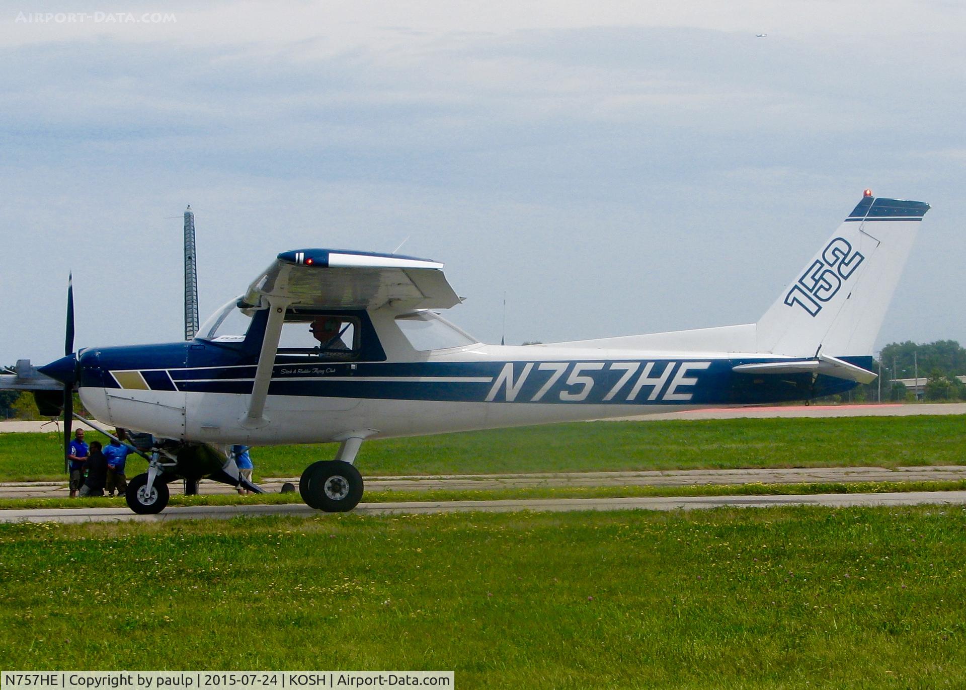 N757HE, 1977 Cessna 152 C/N 15279746, At AirVenture.