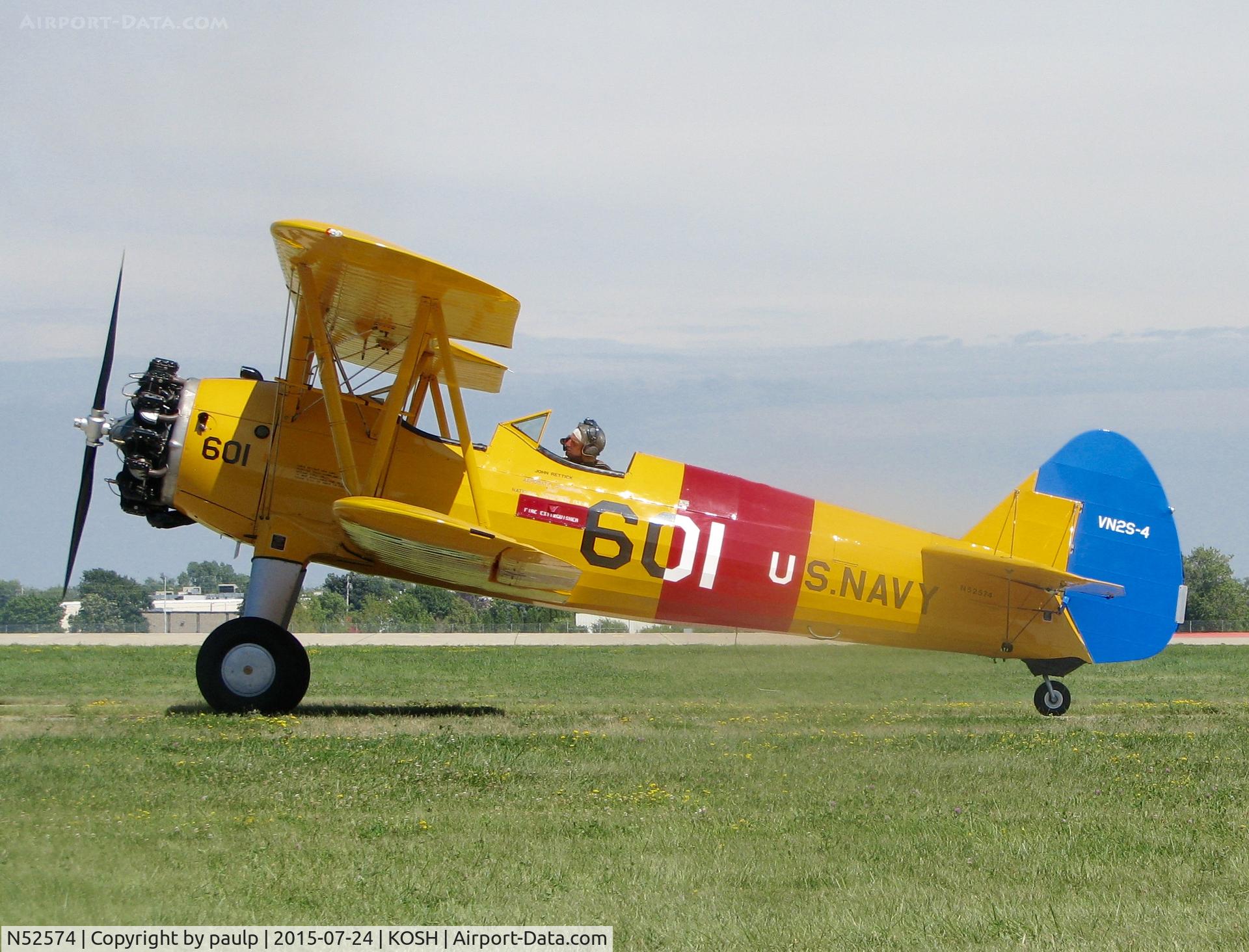N52574, 1943 Boeing A75N1(PT17) C/N 75-4948, At AirVenture.