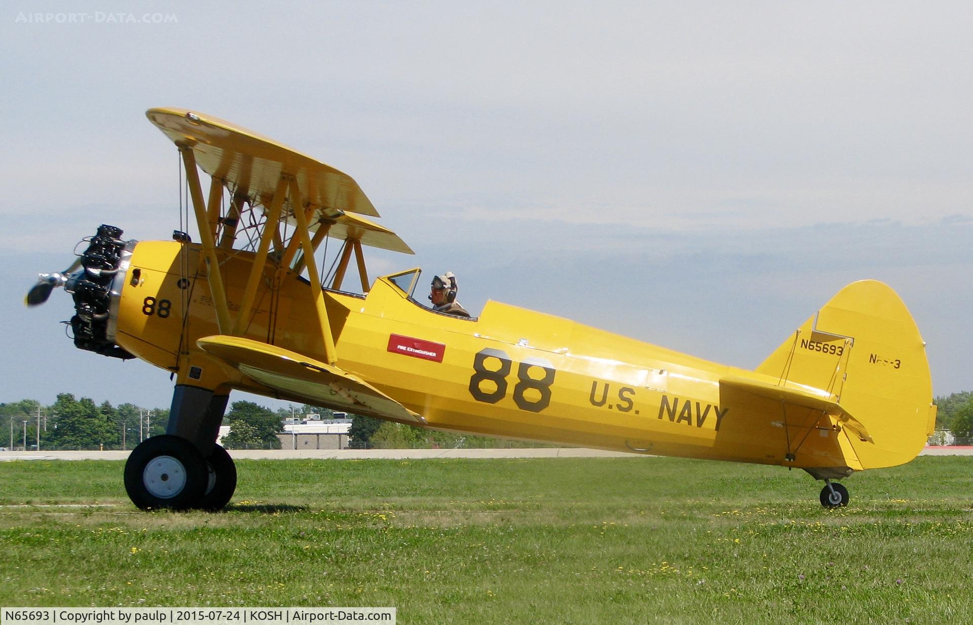 N65693, 1942 Boeing B75N1 C/N 75-6966, At AirVenture.