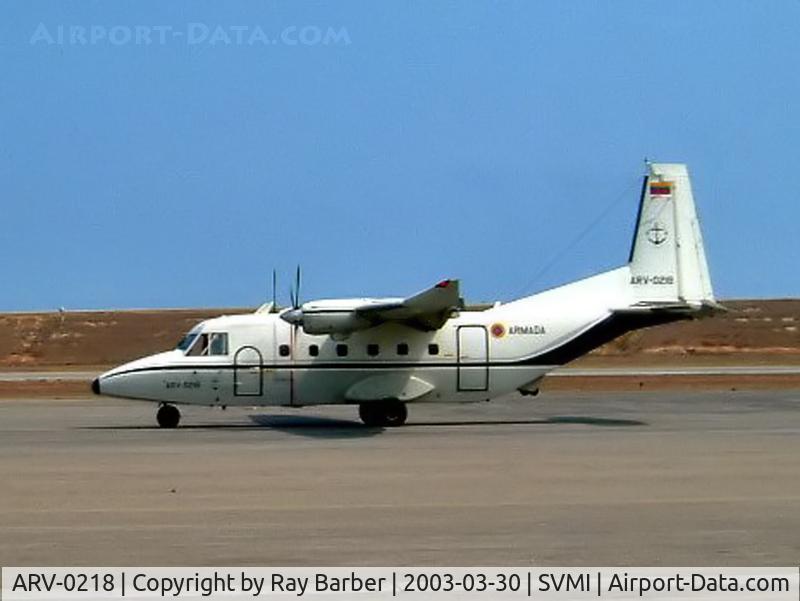 ARV-0218, 1998 CASA C-212-400 Aviocar C/N 464, CASA 212-300 [464] (Venezuelan Navy) Caracas-Simon Bolivar International~YV 30/03/2003. Not the best of images