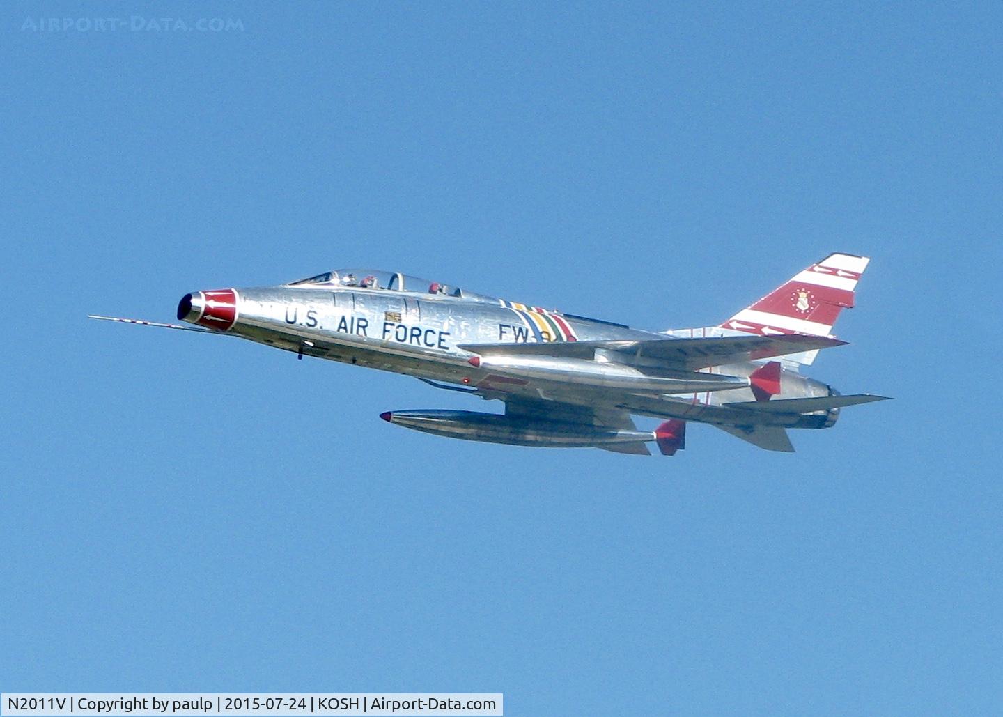 N2011V, 1958 North American F-100F Super Sabre C/N 243-224, At AirVenture.
