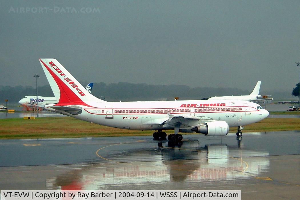 VT-EVW, Airbus A310-300 C/N 598, Airbus A310-304 [598] (Air India) Singapore-Changi~9V 14/09/2004