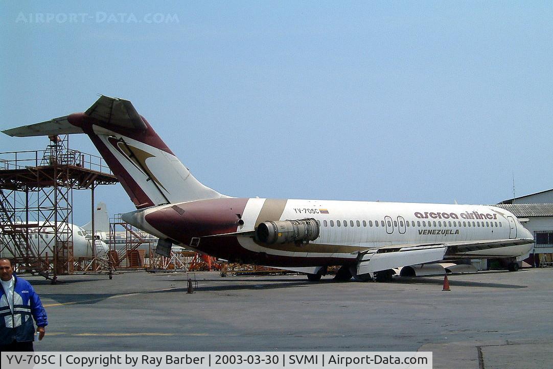 YV-705C, 1968 Douglas DC-9-31 C/N 45867, YV-705C   McDonnell Douglas DC-9-31 [45867] (Aserca Airlines) Caracas-Simon Bolivar International~YV 30/03/2003