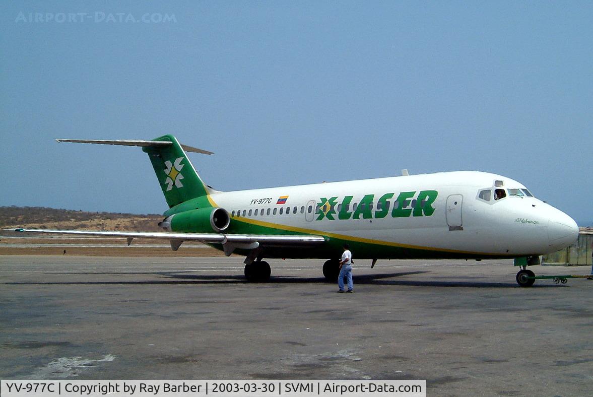 YV-977C, 1966 Douglas DC-9-14 C/N 45745, McDonnell Douglas DC-9-14 [45745] (Laser) Caracas-Simon Bolivar International~YV 30/03/2003