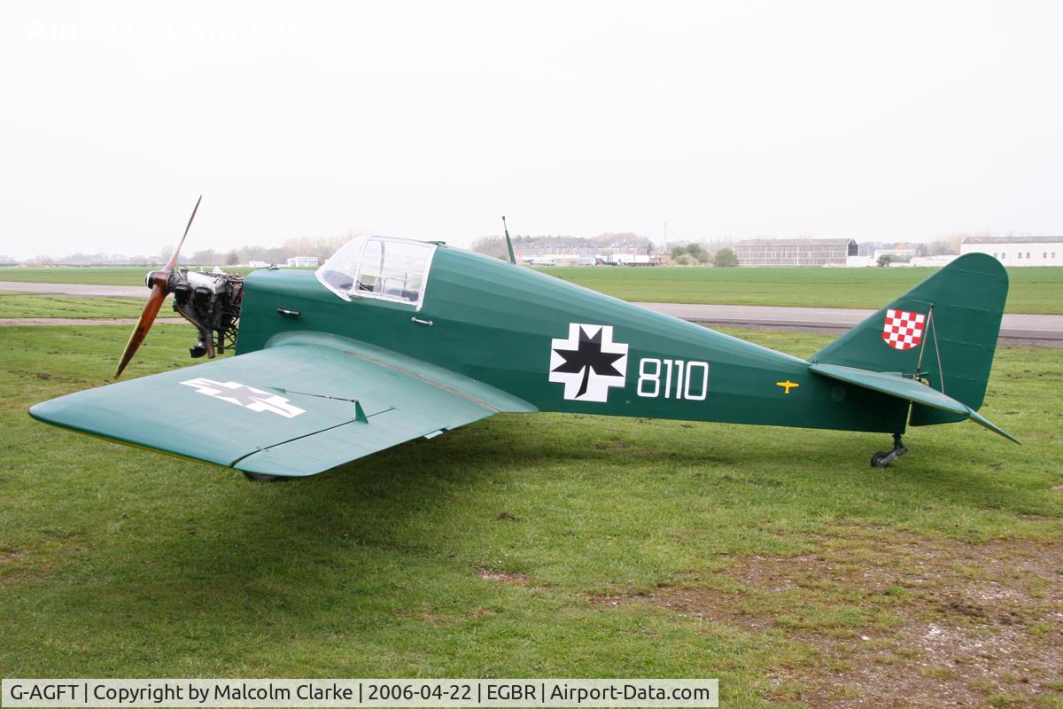 G-AGFT, 1941 Avia (Lombardi) FL3 C/N 176, Avia (Lombardi) FL3, Breighton Airfield, April 2006.