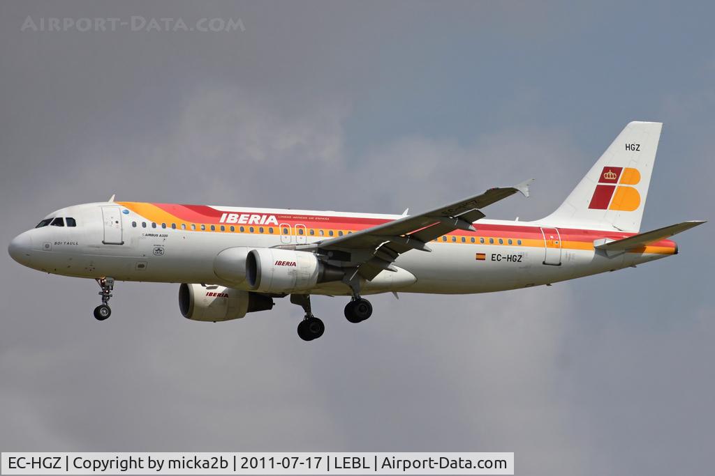 EC-HGZ, 2000 Airbus A320-214 C/N 1208, Landing