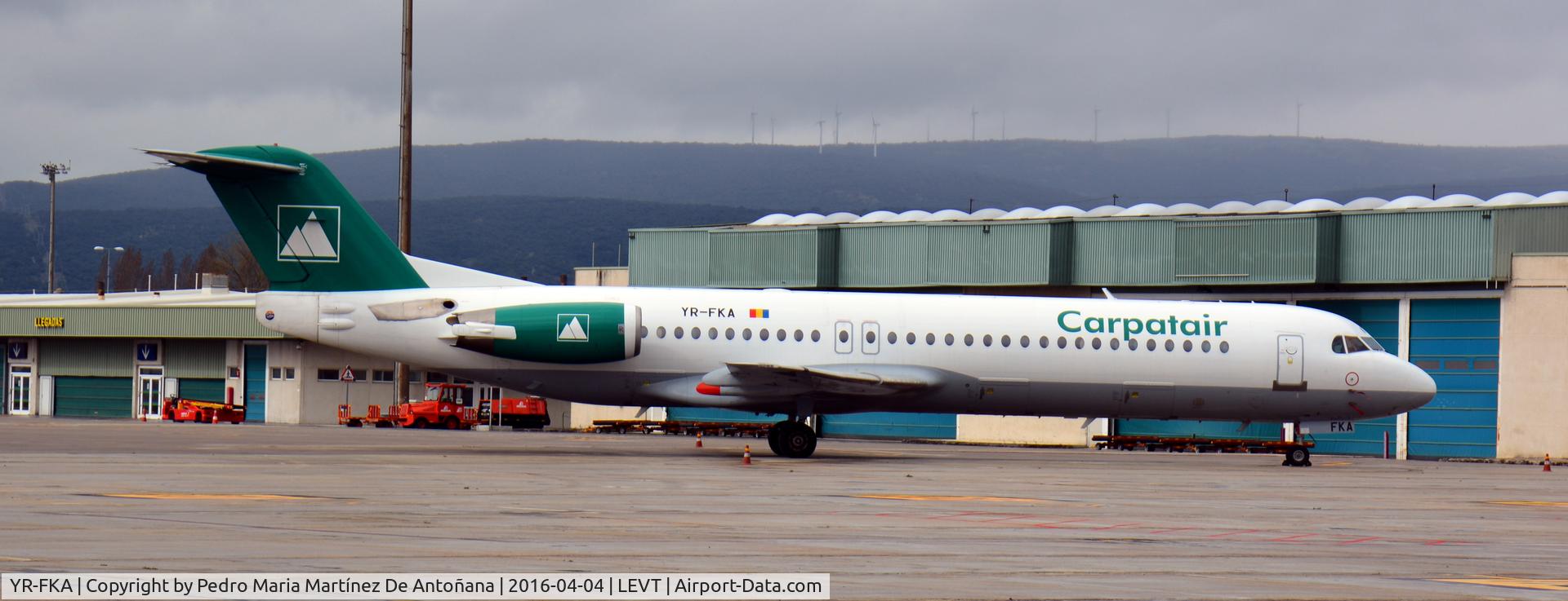 YR-FKA, 1991 Fokker 100 (F-28-0100) C/N 11340, Foronda - Vitoria-Gasteiz - España