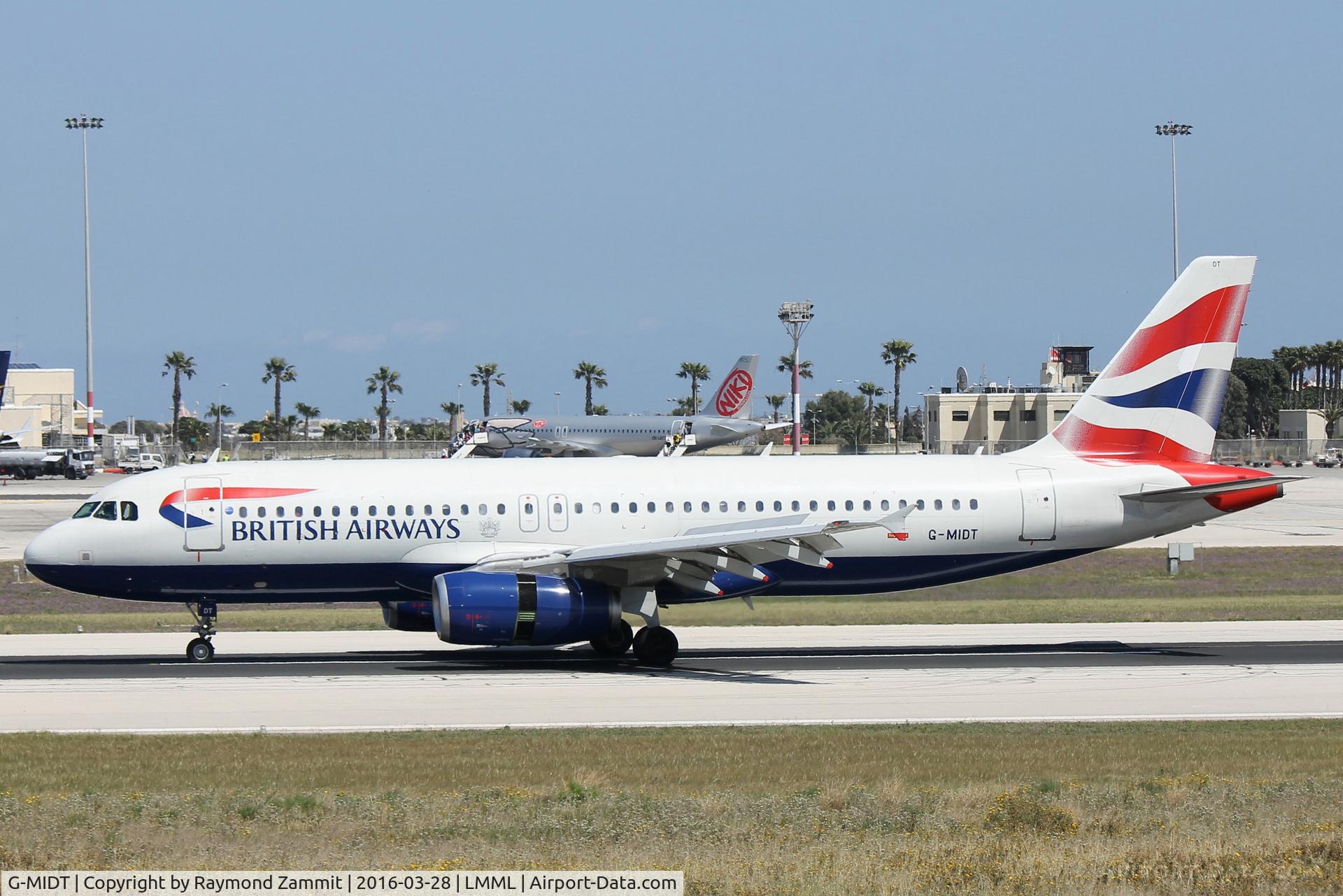 G-MIDT, 2001 Airbus A320-232 C/N 1418, A320 G-MIDT British Airways