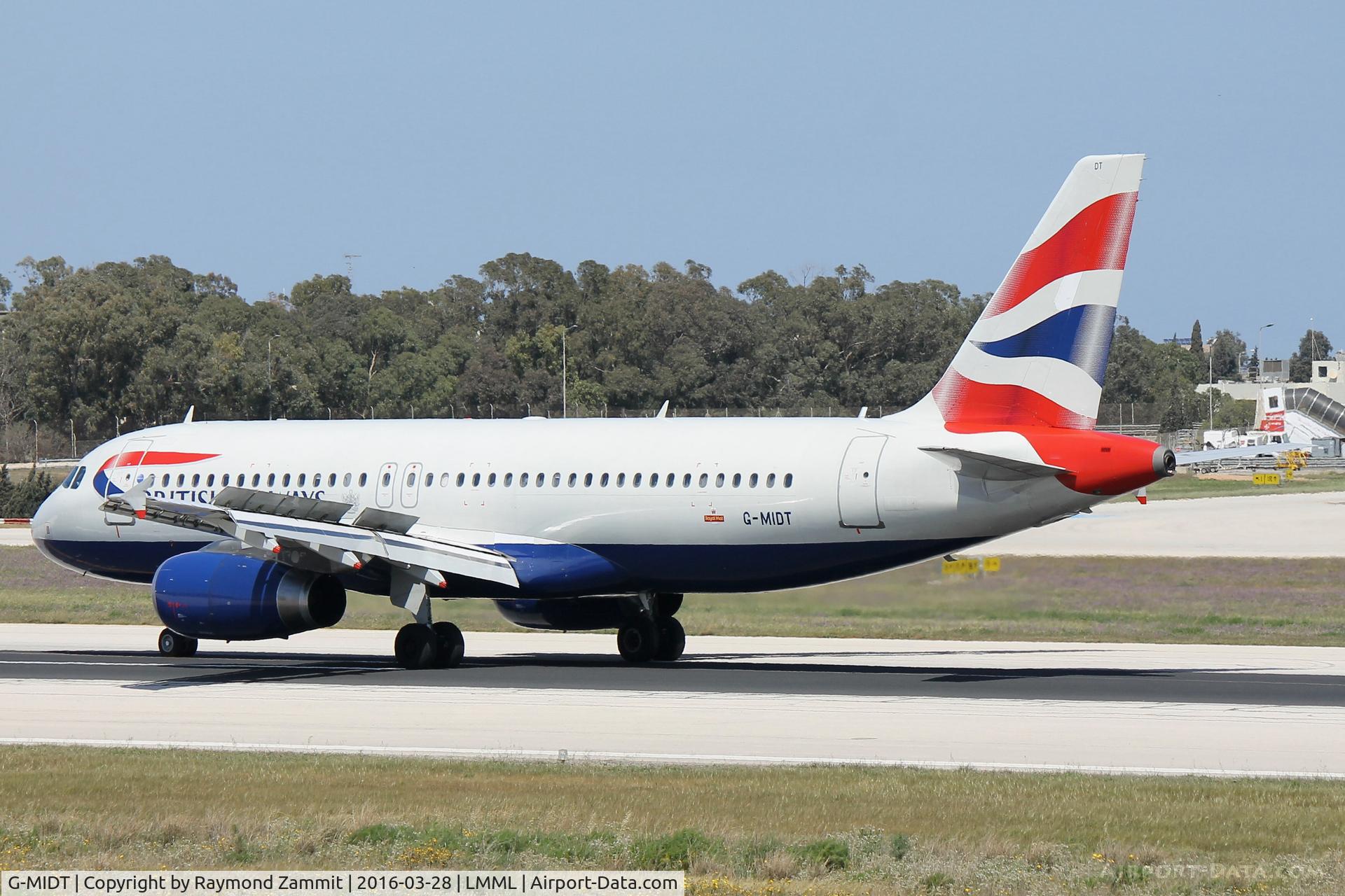 G-MIDT, 2001 Airbus A320-232 C/N 1418, A320 G-MIDT British Airways