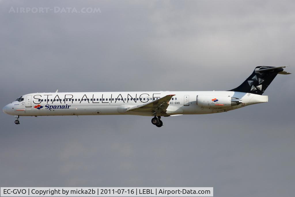 EC-GVO, 1988 McDonnell Douglas MD-83 (DC-9-83) C/N 49642, Landing
